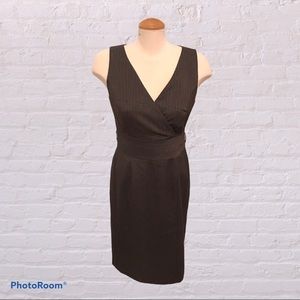 Chapter One Brown Pinstripe Suit Dress